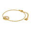 Escada Hannah women's gold-tone bracelet with mother-of-pearl centerpiece, clear crystals and signature logo detail