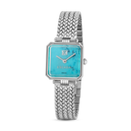 Escada women's turquoise dial watch stainless steel mesh bracelet square case luxury timepiece Paris Gallery Qatar Find Online Today