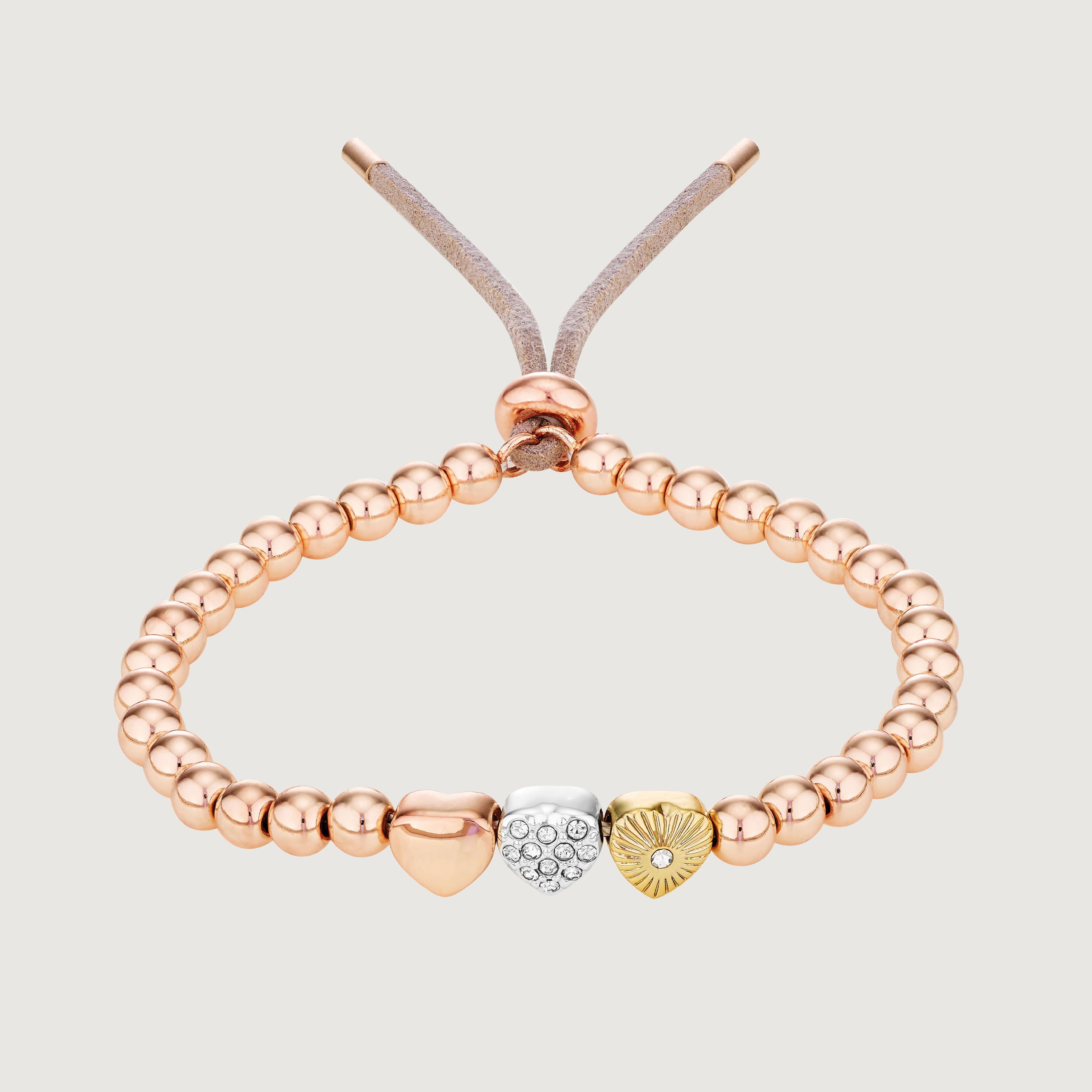 Buckley London Heart Trio Bracelet Gifting Imitation Mixed