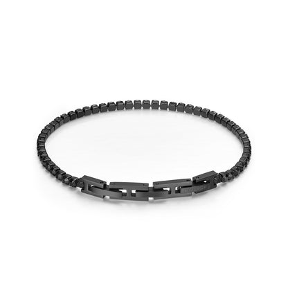 Police Flash Ion Plated Black Stainless Steel Gents Bracelet