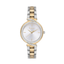 FREELOOK women's two-tone gold and silver bracelet watch with crystal bezel and silver dial