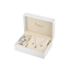 FREELOOK women's silver watch gift set with necklace, earrings, bracelet and mother-of-pearl dial watch