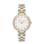 FREELOOK women's two-tone silver and gold stainless steel watch with silver crystal dial