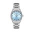 Freelook women's watch featuring a blue dial and stainless steel bracelet