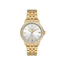 Freelook women's watch featuring a silver dial and gold-tone stainless steel bracelet