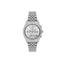 Freelook silver dial stainless steel women's wristwatch with polished bracelet