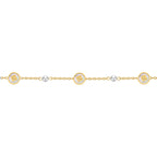 Guy Laroche Gisèle Gold-Plated Bracelet with Mother of Pearl & Pearls