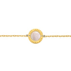 Guy Laroche Olivia Gold-Plated Bracelet with Mother of Pearl & Crystals