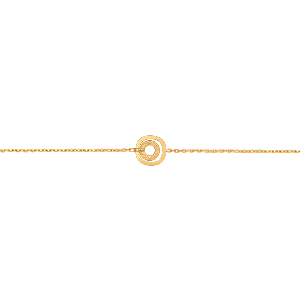 Guy Laroche Kim Gold-Plated Bracelet with Logo & Crystals