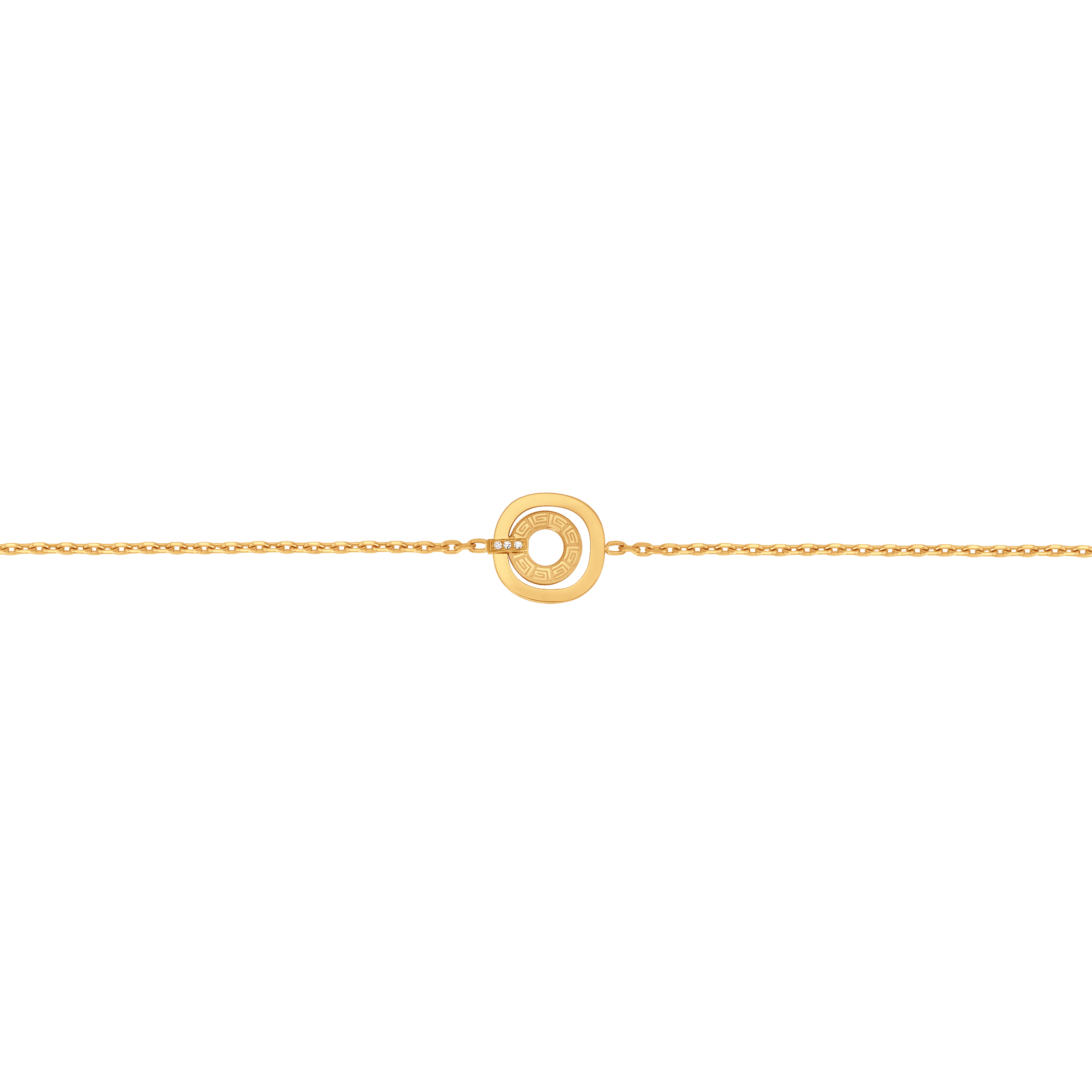 Guy Laroche Kim Gold-Plated Bracelet with Logo & Crystals