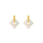 Guy Laroche Coralie Square Earrings with Mother of Pearl