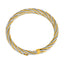 Guy Laroche Victoria Double Wrap Stainless Steel Gold-Plated Bangle with Crystals