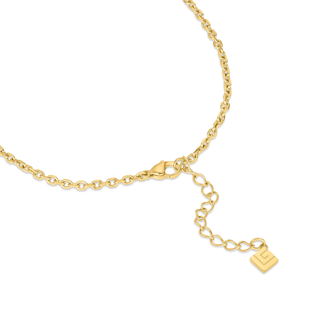 Guy Laroche Coralie Square Gold-Plated Necklace with Mother of Pearl
