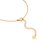 Guy Laroche Kim Small Gold-Plated Necklace with Logo & Crystals