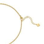 Guy Laroche Kim Gold-Plated Necklace with MOP & Logo Pendant