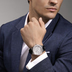 GUY LAROCHE Charlie Multifunction Round Dial Silver Swiss Made Watch for Men