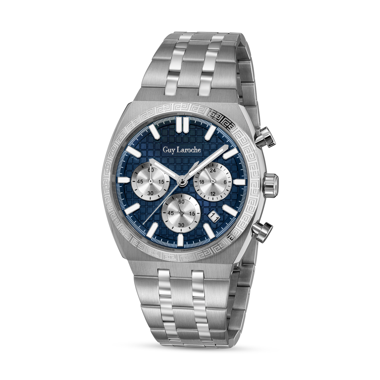 Guy Laroche Blue Pattern Dial Watch Guy Laroche Blue Pattern Dial Watch
