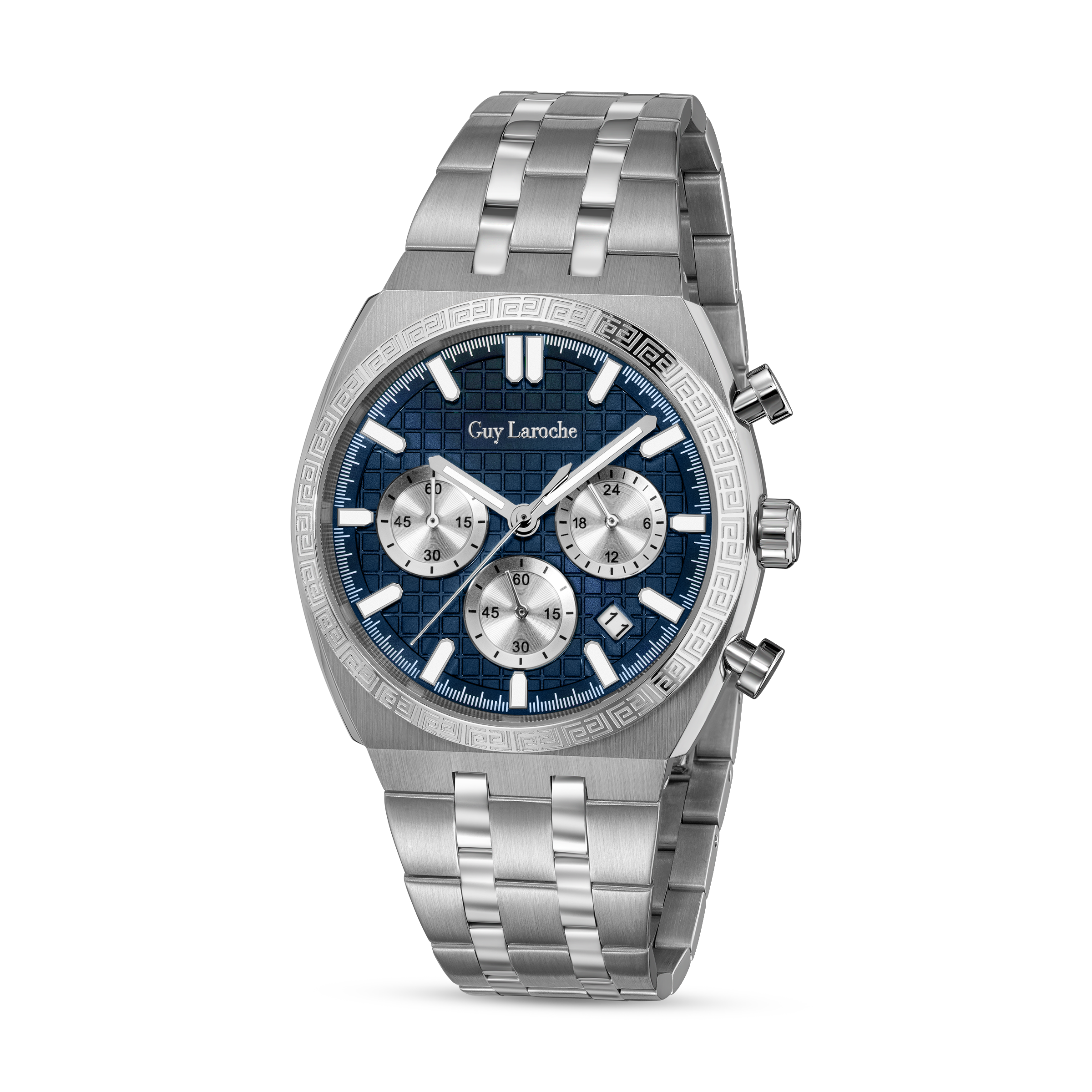 Guy Laroche Blue Pattern Dial Watch