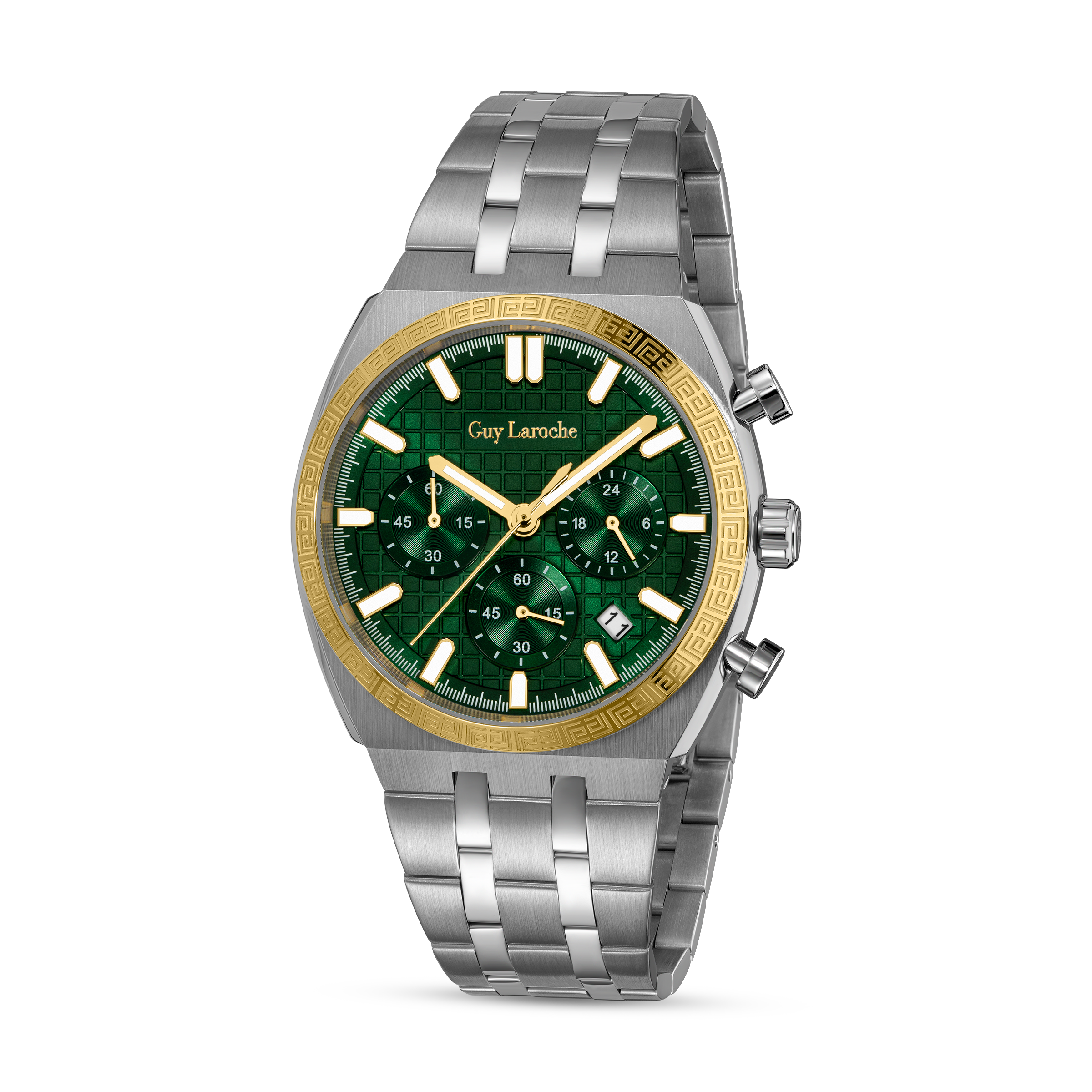 Guy Laroche Olive Green Pattern Dial Watch