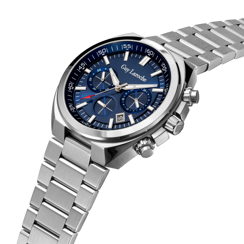 Guy Laroche Blue Sunray Dial Watch