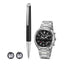 Guy Laroche Black Watch + Black Pen + Black Cufflinks Set