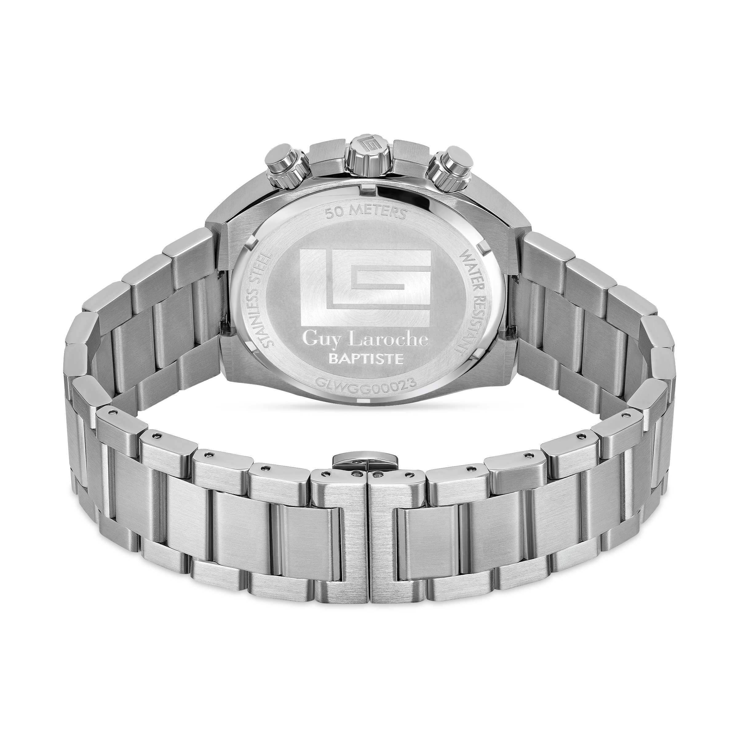 Guy Laroche BAP Stainless Steel Watch Gift Set Black Dial with Pen & Cufflinks