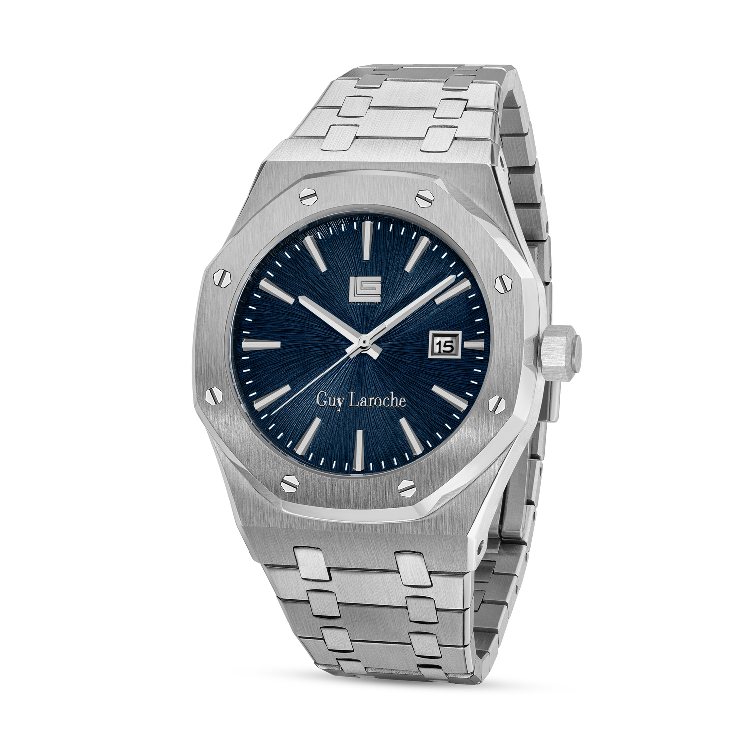 Guy Laroche Blue Pattern Dial Watch Guy Laroche Blue Pattern Dial Watch