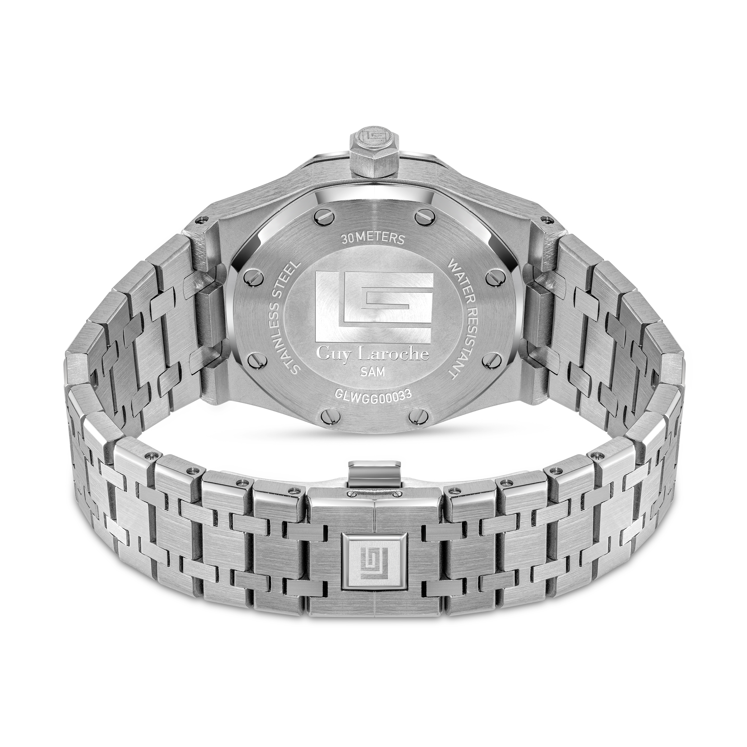 Guy Laroche Blue Pattern Dial Watch