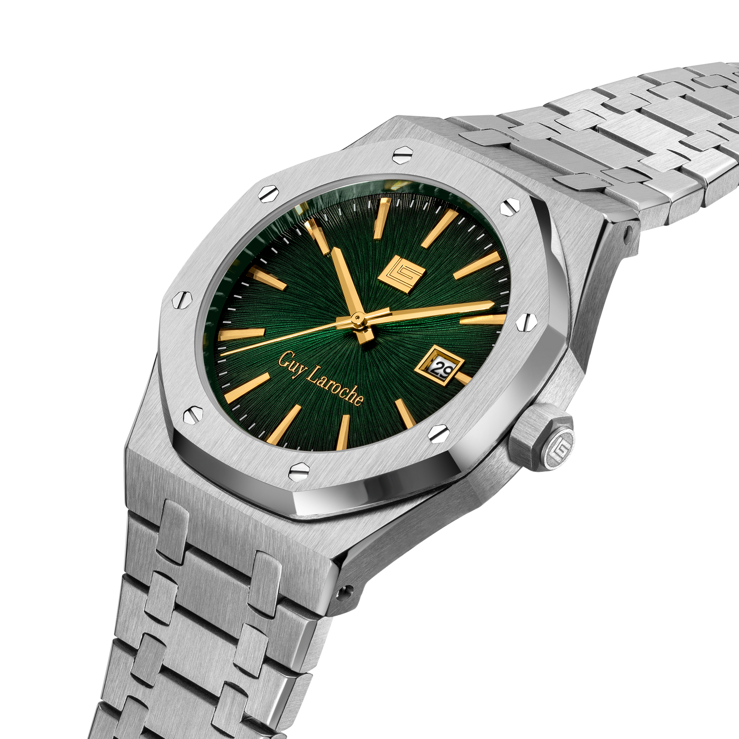 Guy Laroche Green Pattern Dial Watch Guy Laroche Green Pattern Dial Watch
