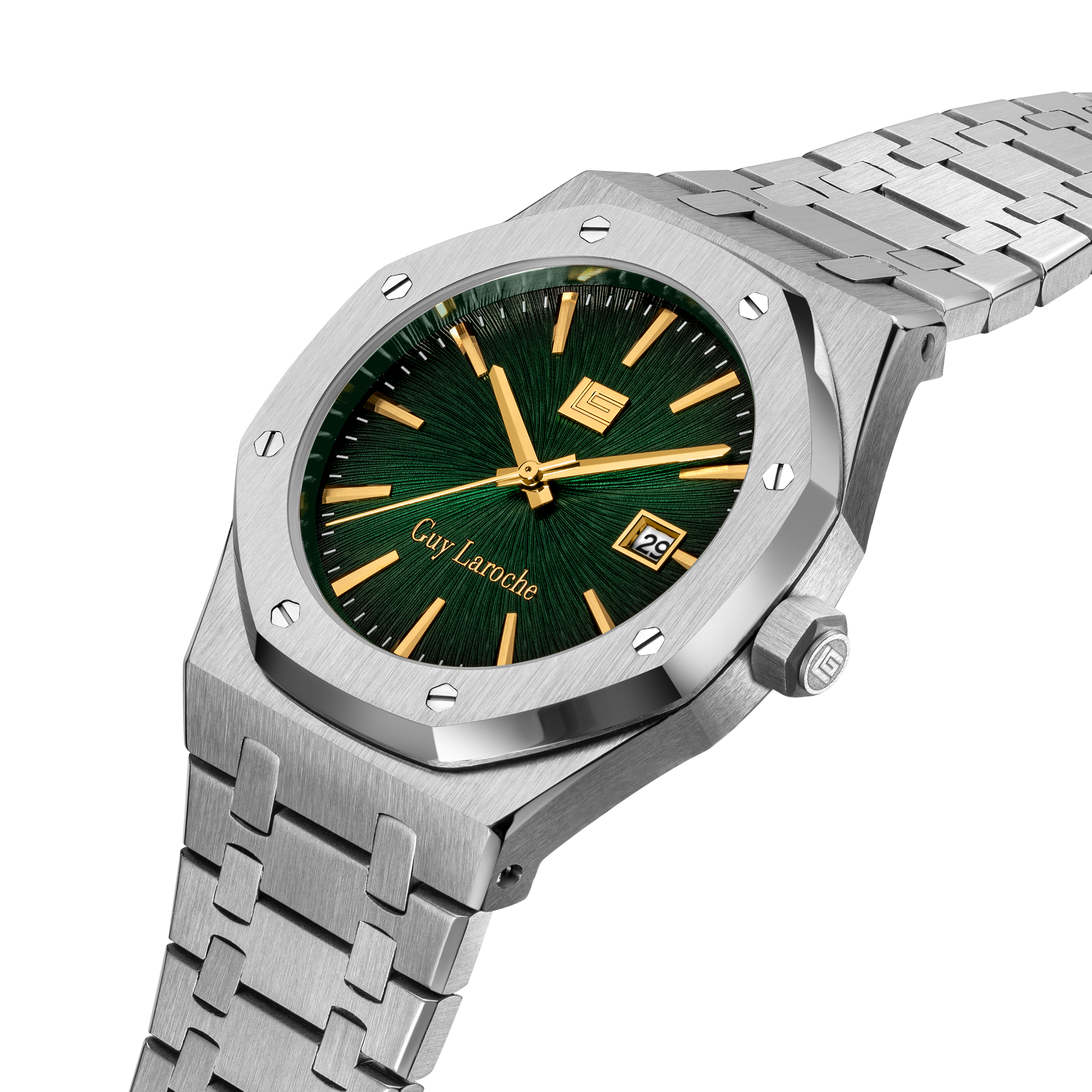 Guy Laroche Green Pattern Dial Watch