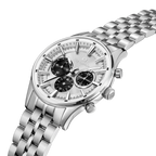 Guy Laroche Silver Embossed Dial Watch