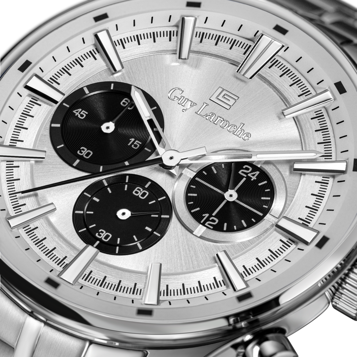 Guy Laroche Silver Embossed Dial Watch Guy Laroche Silver Embossed Dial Watch