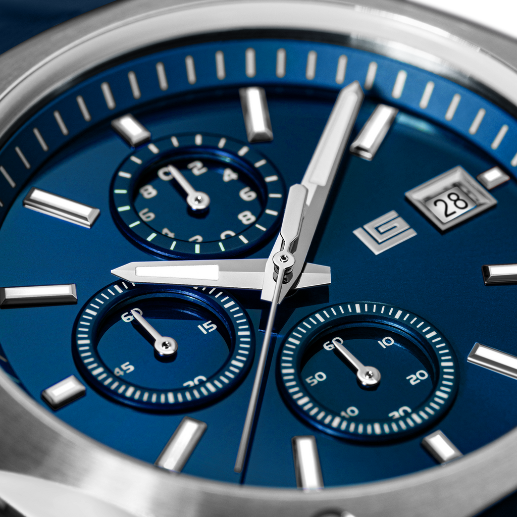 Guy Laroche GL REN Stainless Steel Blue Dial Men’s Chronograph Watch