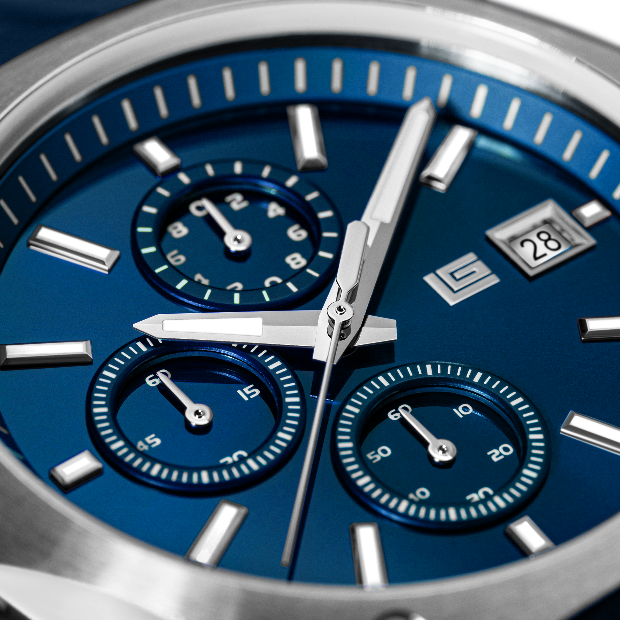 Guy Laroche GL REN Stainless Steel Blue Dial Men’s Chronograph Watch