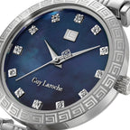 Guy Laroche - Blue Mop Stone Dial Women's Watch with Stainless Steel Bracelet