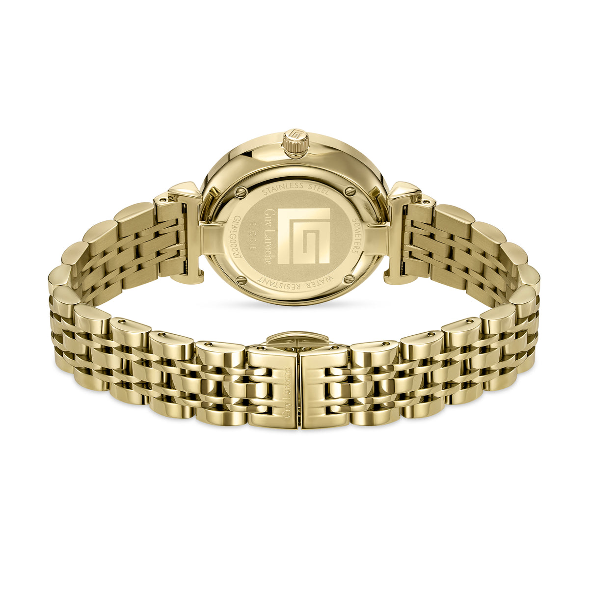 Guy Laroche - Green Mop Stone Dial Gold Plated Women's Watch Guy Laroche - Green Mop Stone Dial Gold Plated Women's Watch