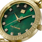 Guy Laroche - Green Mop Stone Dial Gold Plated Women's Watch