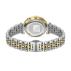 Guy Laroche - White Stone Dial Stainless Steel & Gold Plated Women's Watch
