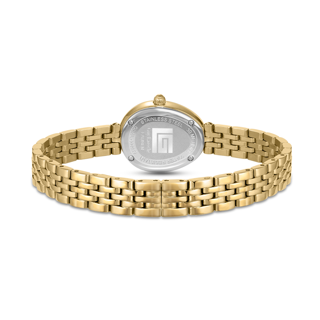Guy Laroche GL LAU Gold-Plated White MOP Dial Women’s Watch