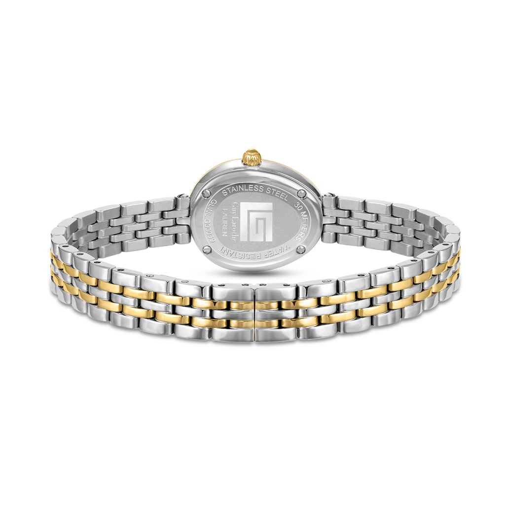 Guy Laroche GL LAU Two-Tone White MOP Dial Women’s Watch