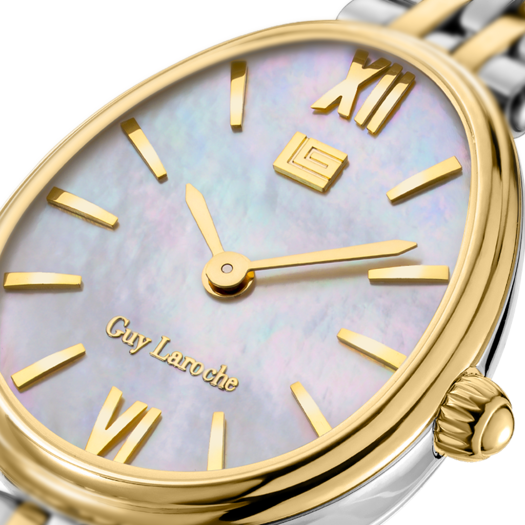 Guy Laroche GL LAU Two-Tone White MOP Dial Women’s Watch