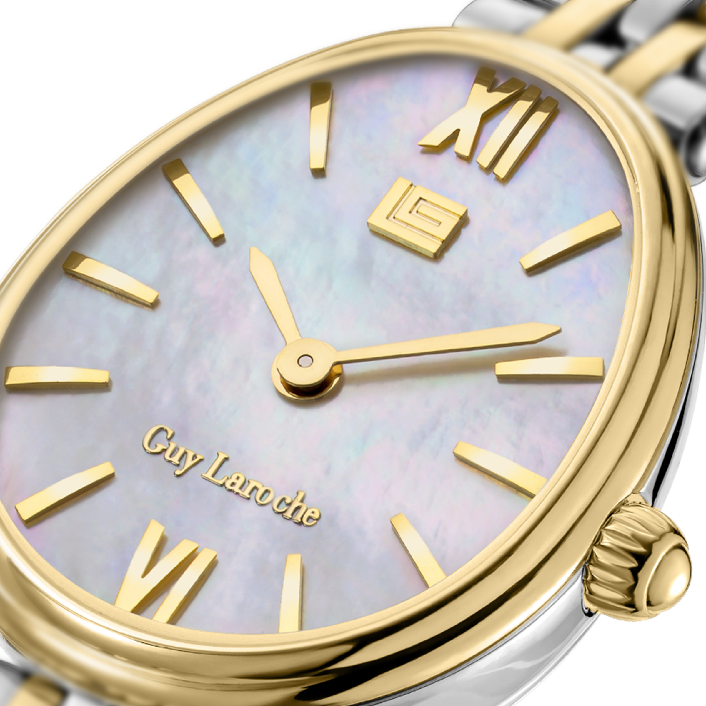 Guy Laroche GL LAU Two-Tone White MOP Dial Women’s Watch