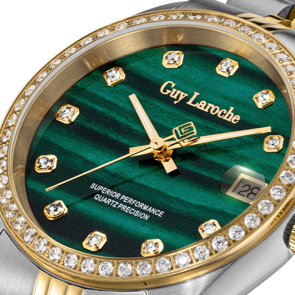 Guy Laroche GL ROS-L Two-Tone Malachite Dial Women’s Watch