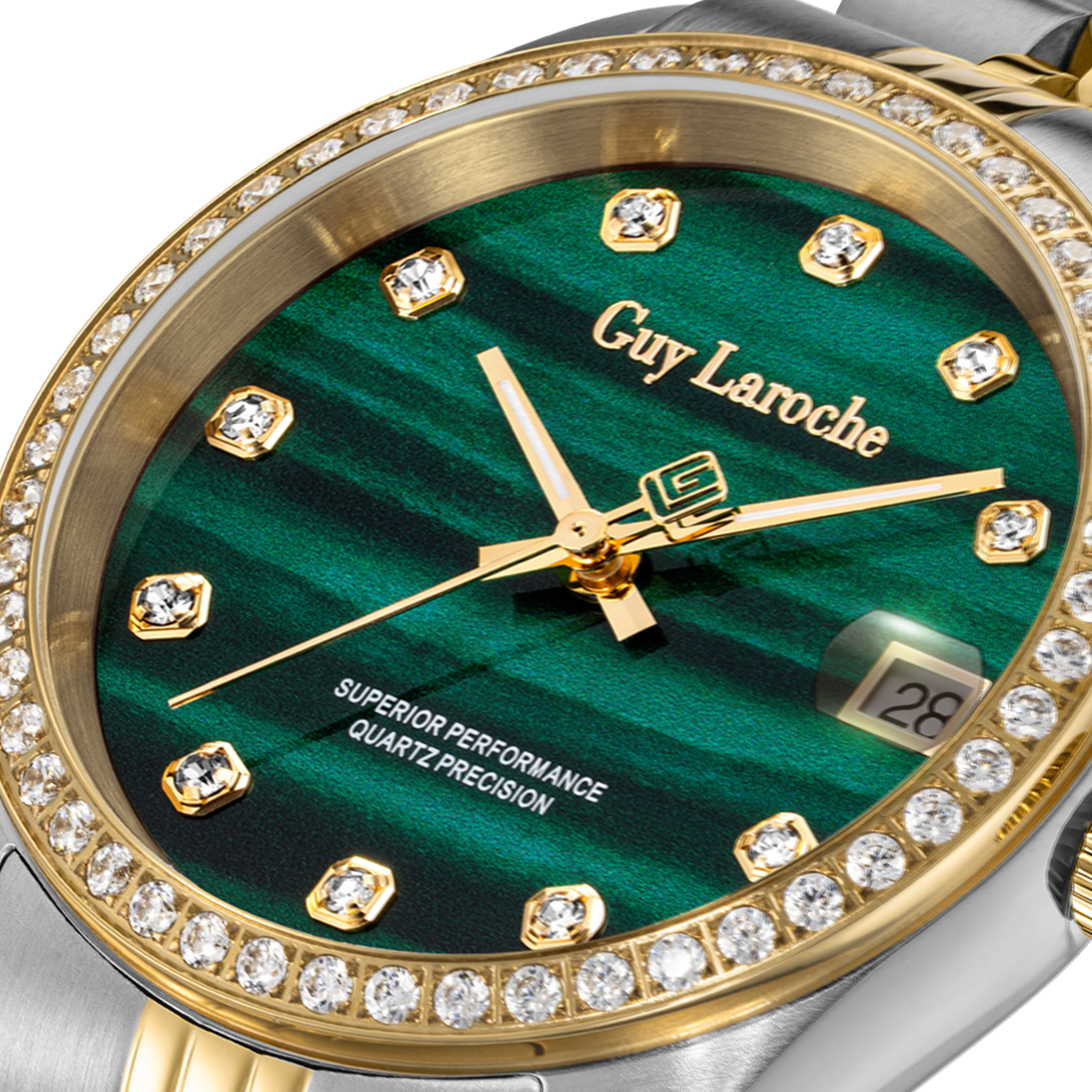 Guy Laroche GL ROS-L Two-Tone Malachite Dial Women’s Watch
