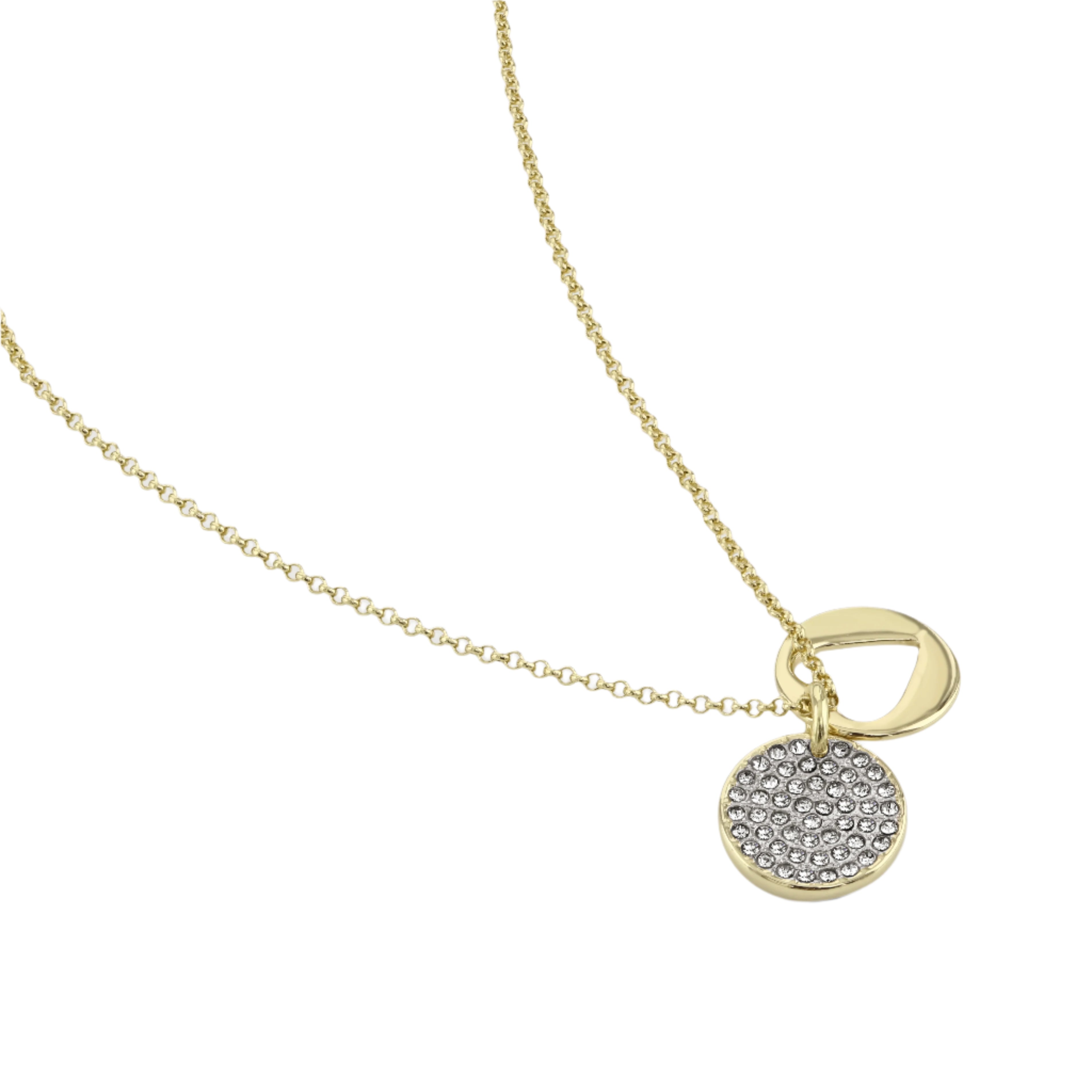 Buckley London Petite Double Pave Set Pendant Gold