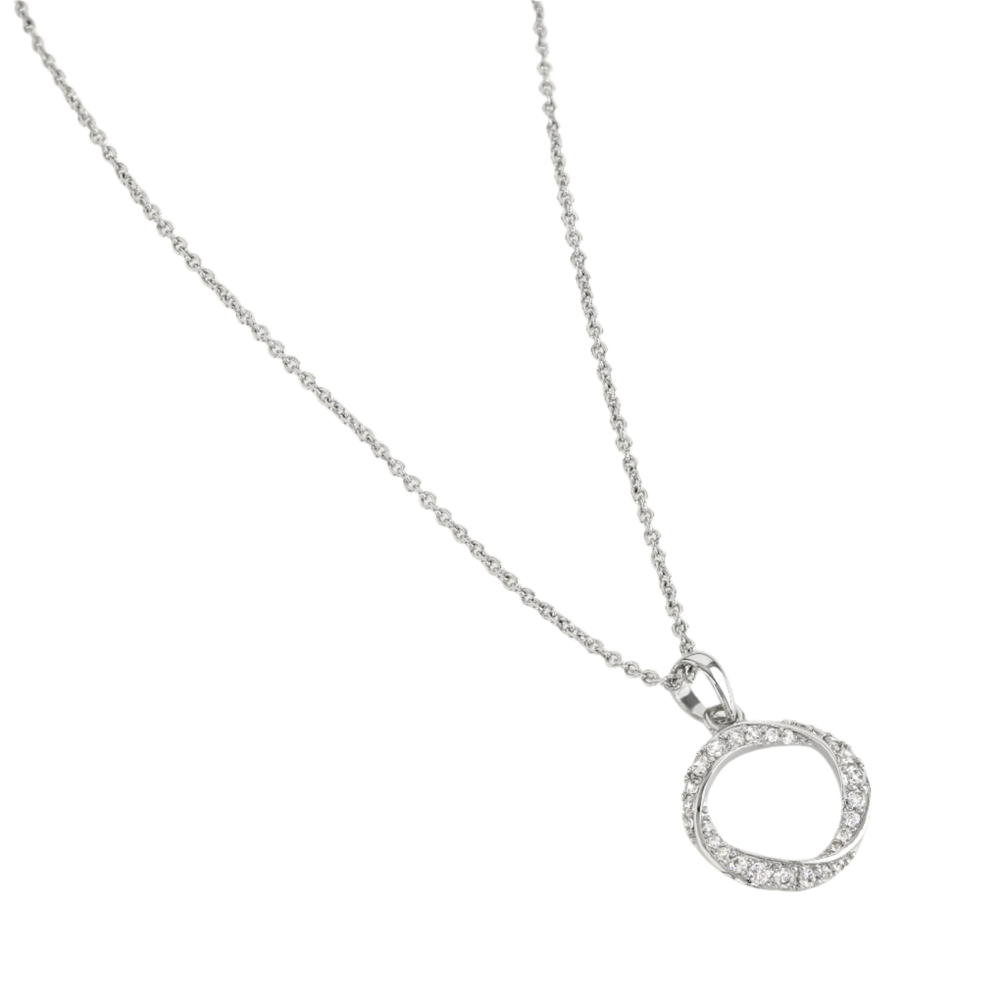 Buckley London Rhodium Viennese Hoop Necklace Rhodium O/S SS24