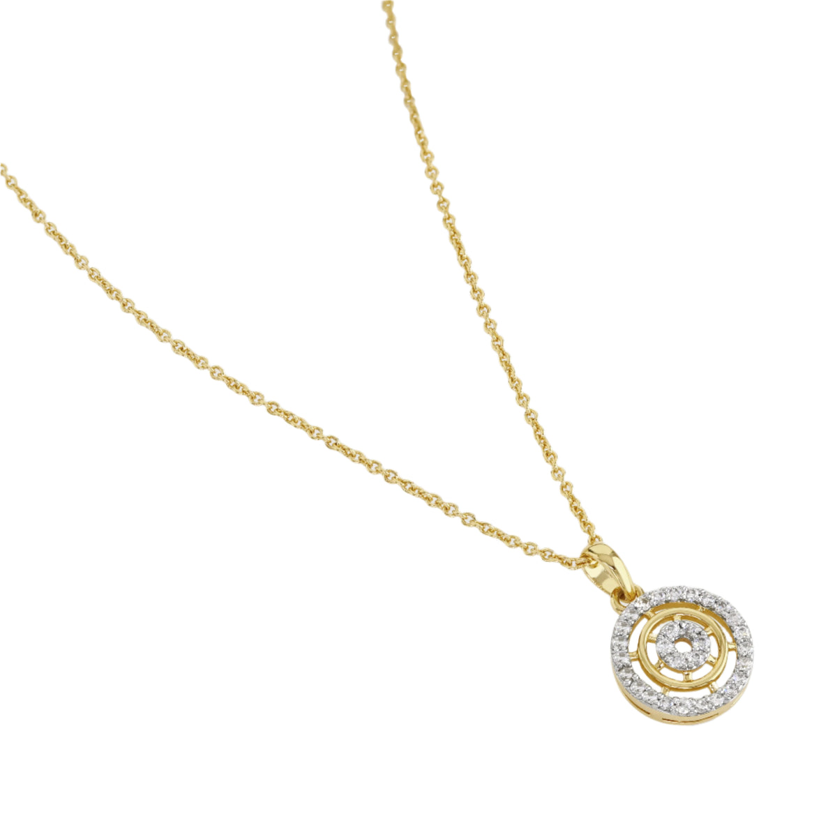 Buckley London TwoTone Pave Halo Necklace Gold + Rhodium Buckley London TwoTone Pave Halo Necklace Gold + Rhodium