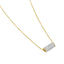 Buckley London Gold Pave Barrel Necklace Gold + Rhodium