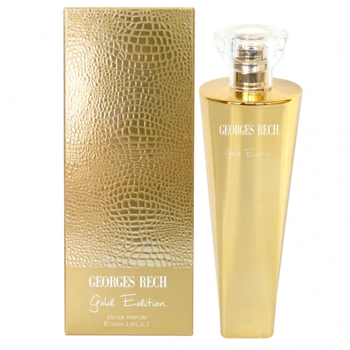 Georges Rech Muse Gold Eau de Parfum for Women 100ml in an elegant gold bottle, available for online purchase at Paris Gallery Qatar