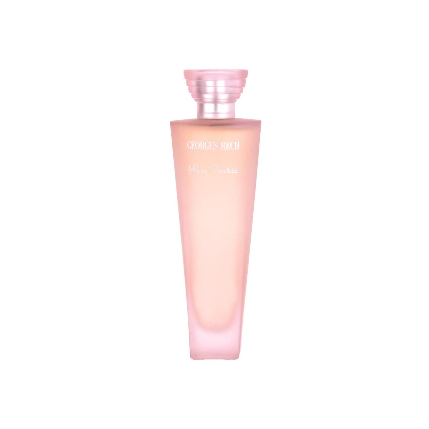 Georges Rech Muse Poudrée Eau de Parfum for Women 100ml in a soft pink bottle, available for online purchase at Paris Gallery Qatar